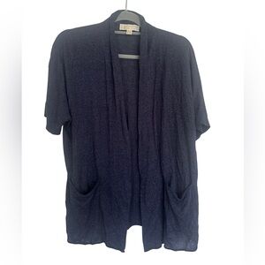 Michael Kors Navy Blue Lightweight Open Cardigan - Size L